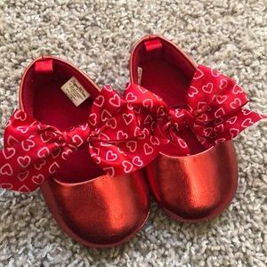 Red infant shoes